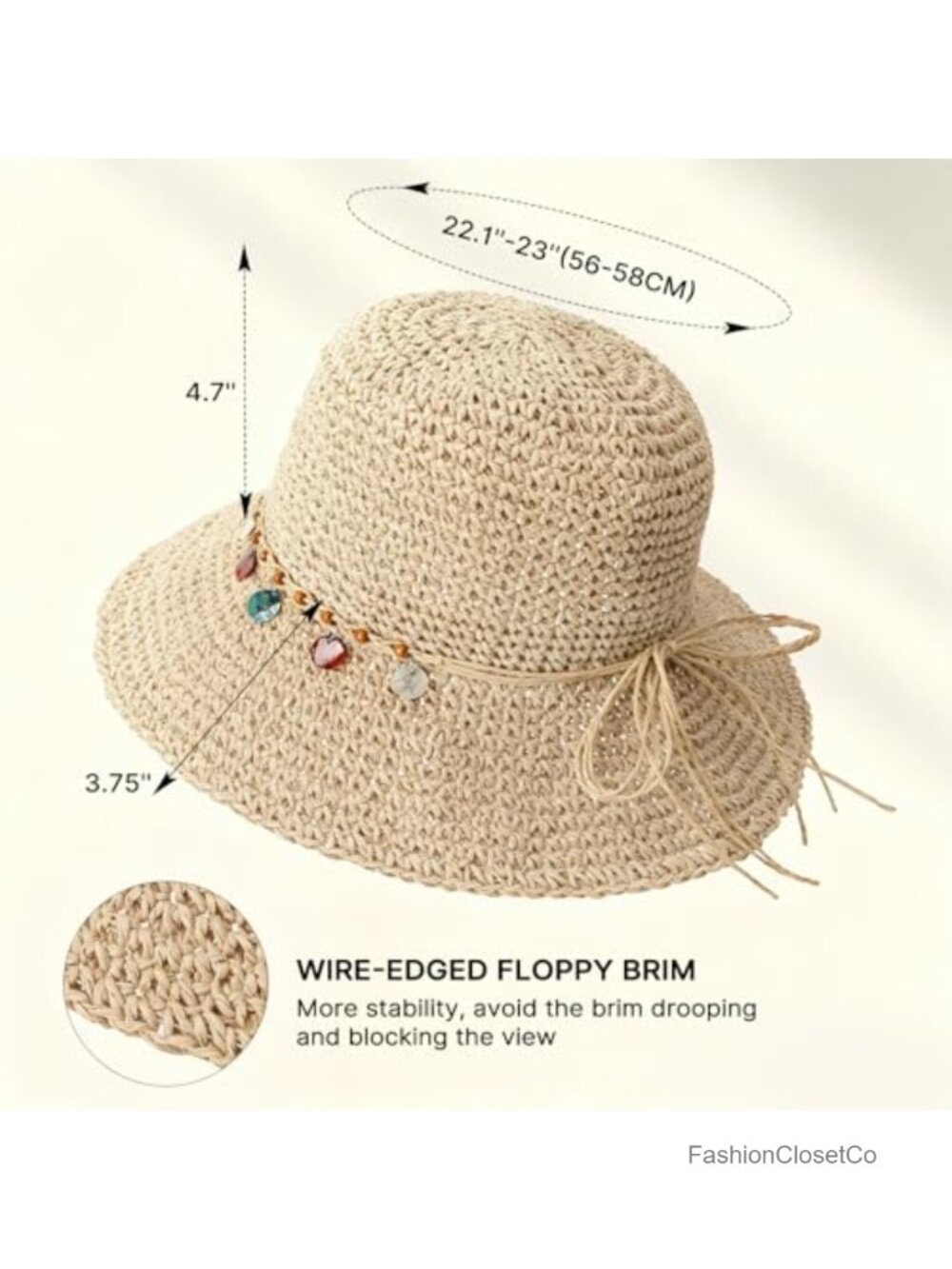 Handcrafted Paper Straw Bucket Hat with UPF 50+ Sun Protection, Foldable & - Picture 2 of 6